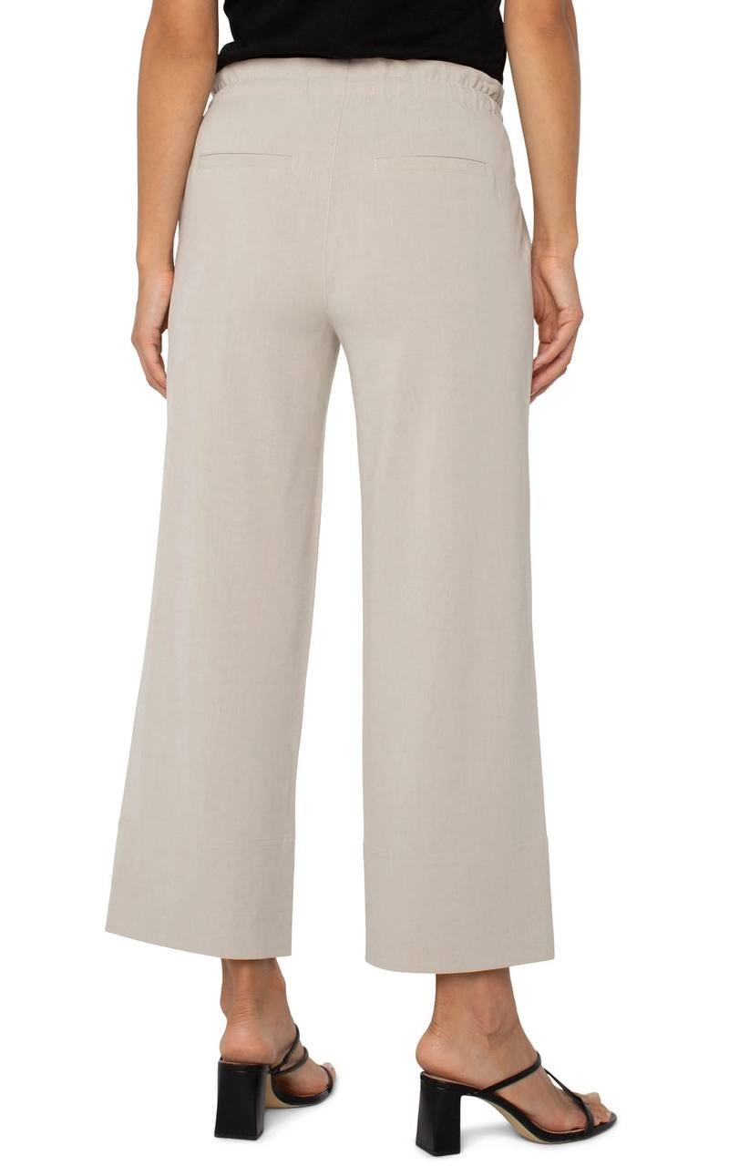 Liverpool Pull‑On Tie‑Waist Wide‑Leg Ankle Pants – Size M – NWT – $98