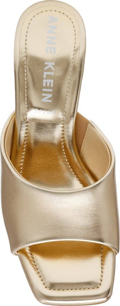 Anne Klein Jerilyn Sandals 7M Light Gold Slide Kitten Heel NIB msrp$89