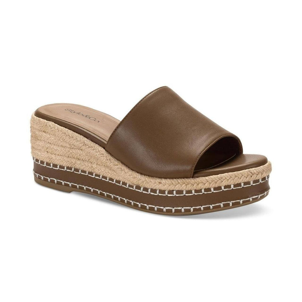 Style  &  Co  Hayess  Wedge  Sandals  Bison  7M  New  $65