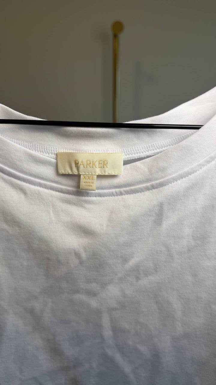 Parker The Teagan Crewneck Dolman‑Sleeve Top White XXL NWT $79