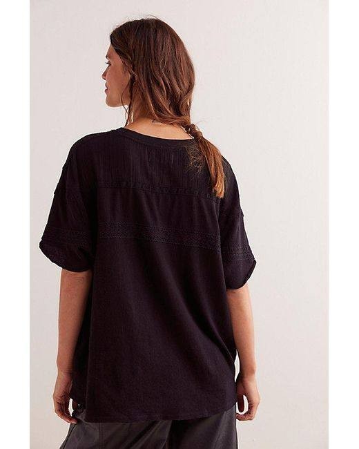 We The Free by Free People Striped Oversized Tee – Black – Size XS – NWT – $98