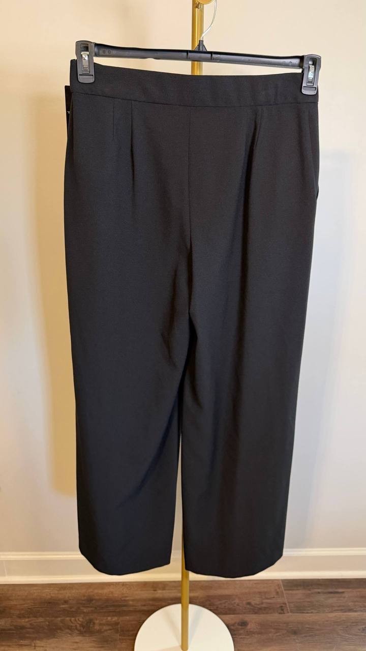 Tahari ASL Women’s Plus Wide-Leg Pants Black 10 $109 NWT