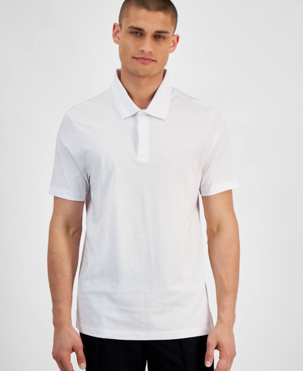 Alfani Men’s Regular‑Fit Mercerized Polo Shirt White XXL Cotton $60 NWT