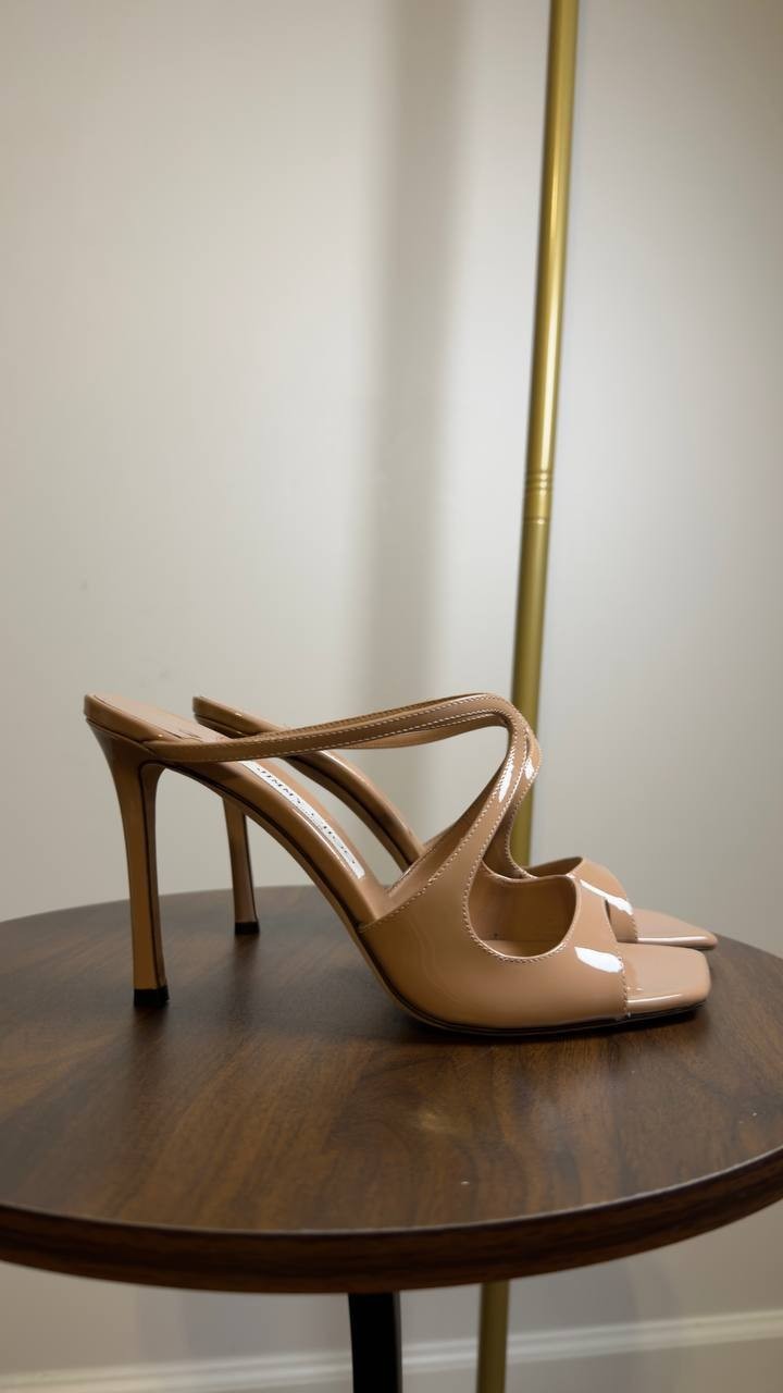 Jimmy  Choo  Strappy  Sandals  Beige  38  Pre‑owned