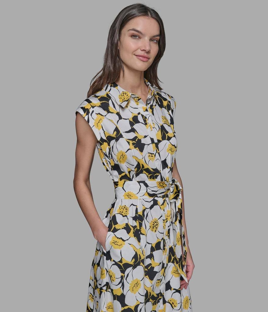 Karl Lagerfeld Paris Women’s Fit & Flare Floral Dress Yellow Size 6 NWT $159