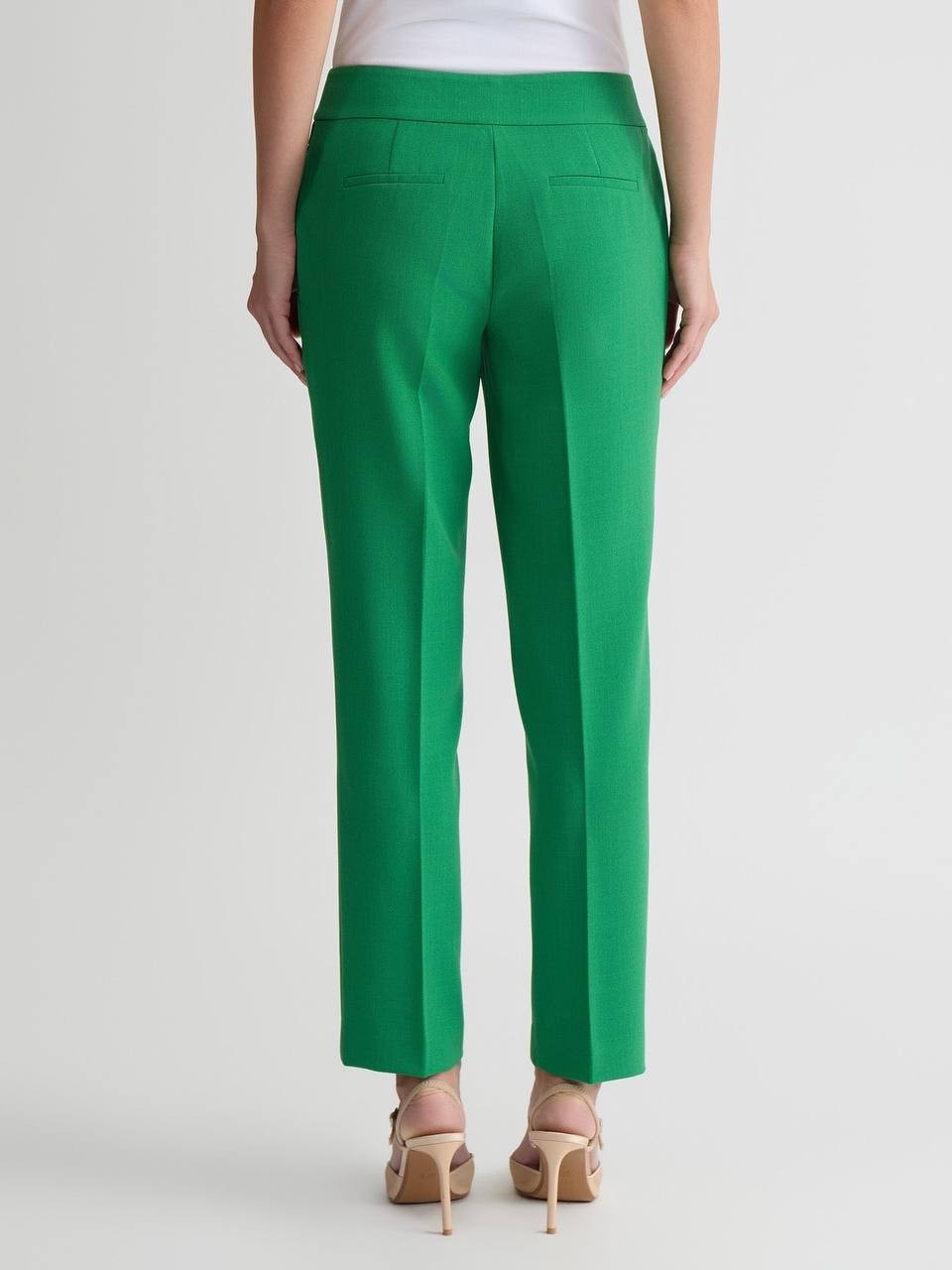 Kasper Ava Straight Leg Stretch Crepe Pants Lush Green 10P NWT $79