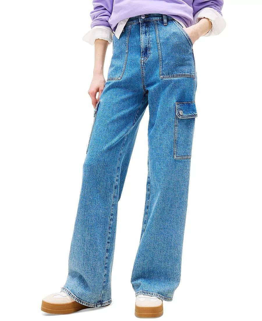 Tommy Jeans Claire High‑Rise Wide‑Leg Cargo Jeans – Size 31x30 – NWT – $188