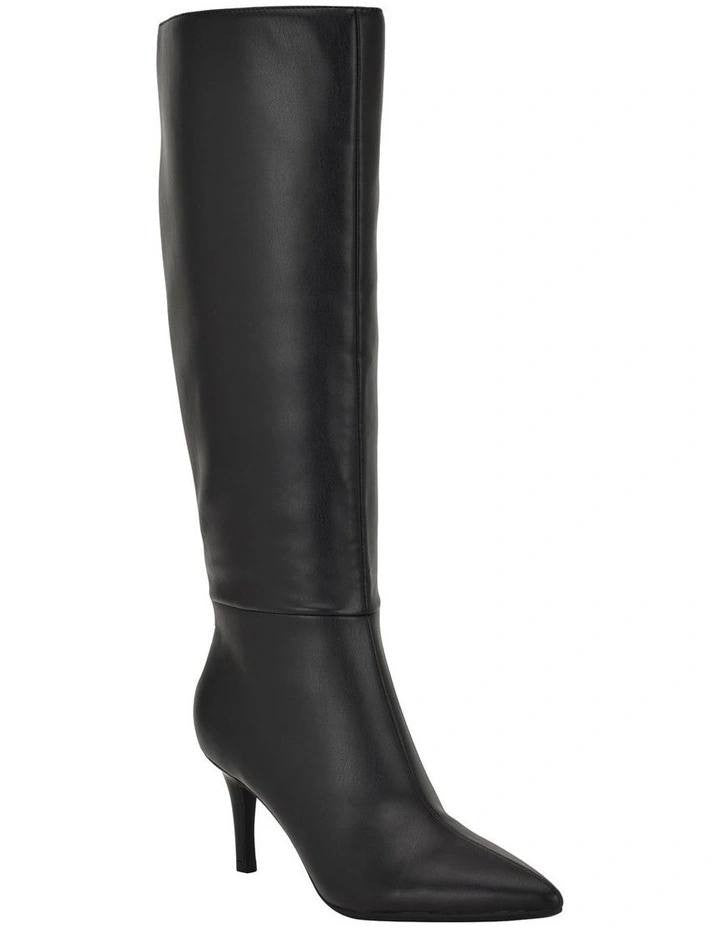 Guess  Wayla  Knee‑High  Boots  Black  Smooth  Nappa  10M  New  With  Box  $260