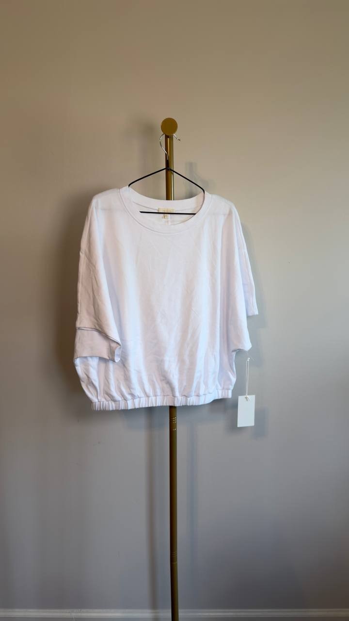 Parker Teagan Crewneck Dolman-Sleeve Top White XL NWT $79