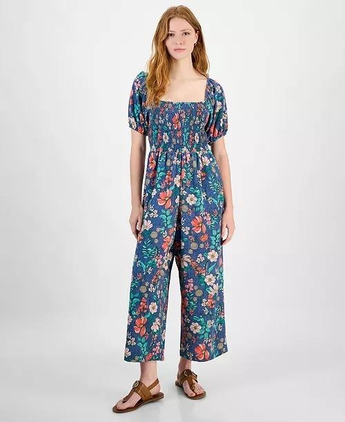 Tommy Hilfiger Smocked Floral Jumpsuit – Size XL