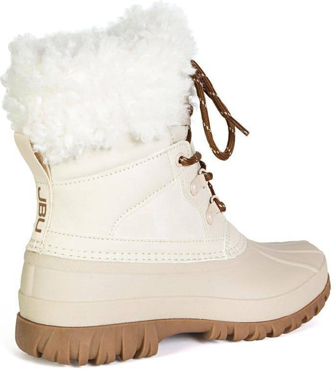 JBU Camden Duck Boots 9M Oyster Waterproof Faux‑Shearling Lined NIB msrp$129.95