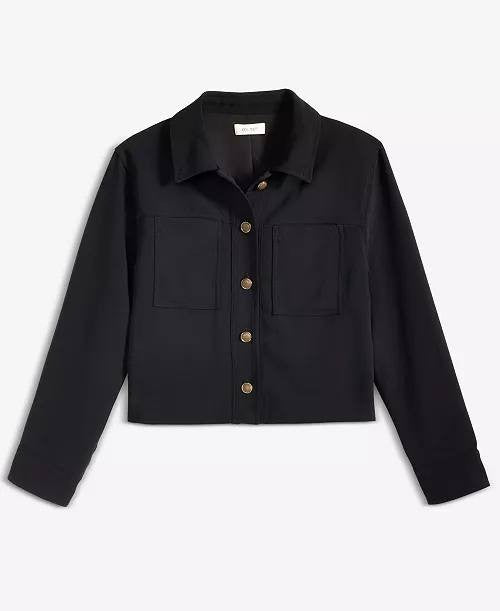 On34th Women’s Cropped Jacket Black Long Sleeve SizeS NWT(one button is missing)