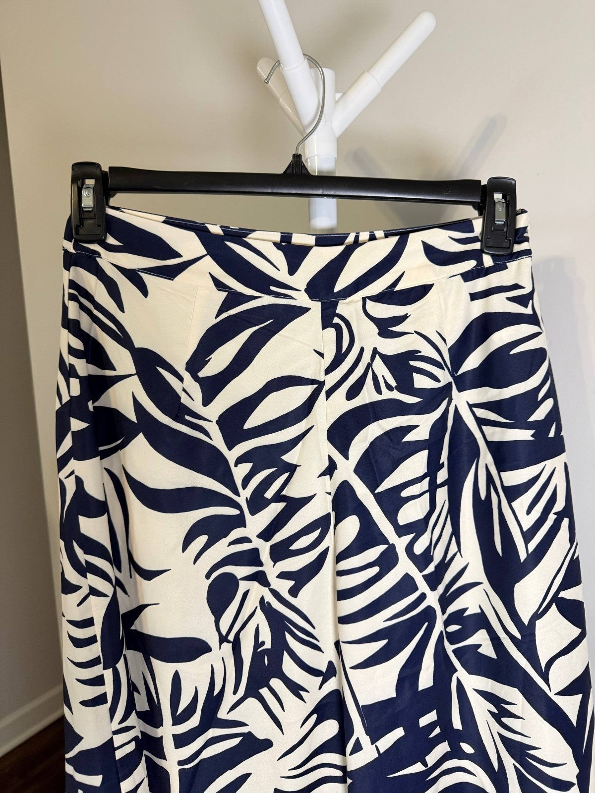Cupshe Tropical Floral Wide Leg Pants Blue Size M
