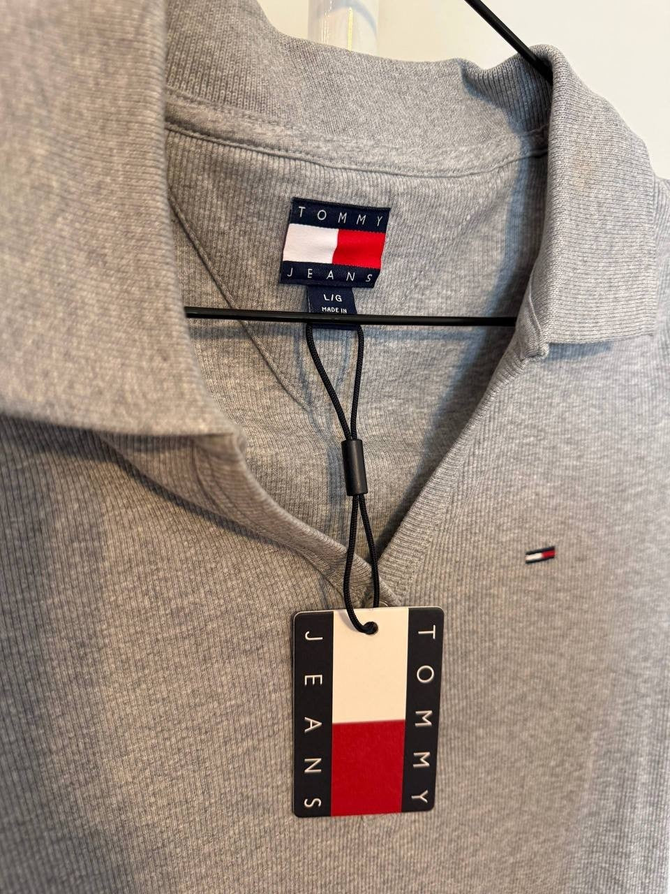 Tommy Hilfiger (Tommy Jeans) Fit & Flare Ribbed Polo Dress – Size L/G – NWT –$69
