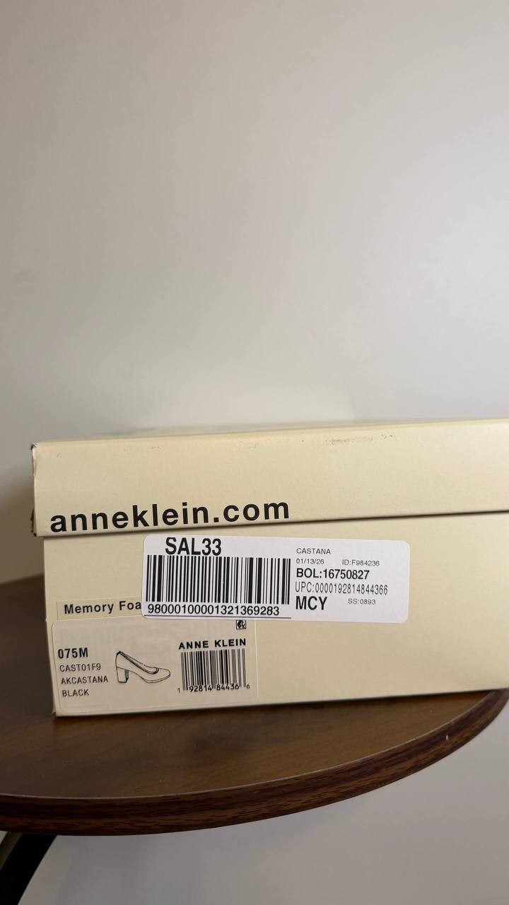 Anne Klein Block Heel Pumps 7.5M Black Patent New in Box  MSRP 89$