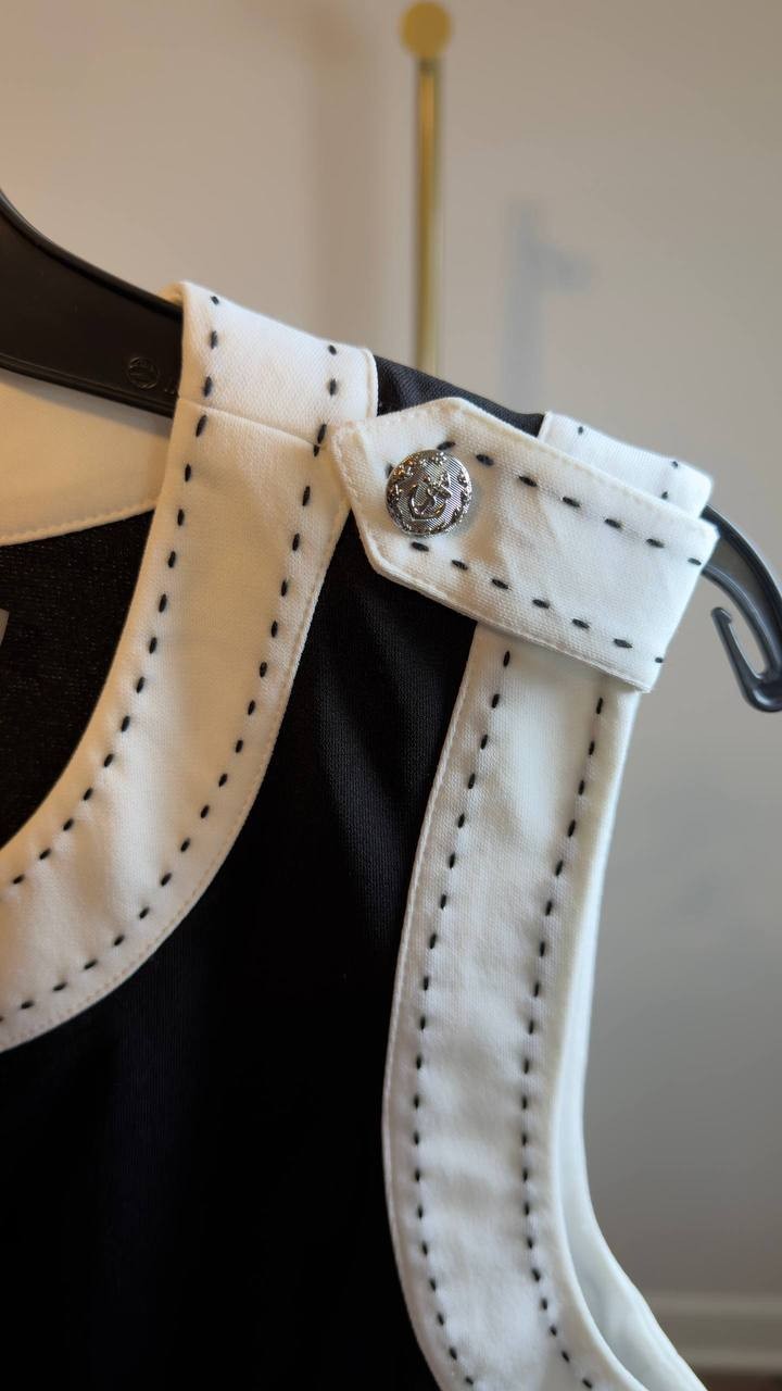 Karl Lagerfeld Paris Tank Top Black/White S NWT $79