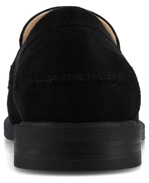 Journee Brooks Loafers 8W Black Penny Block Heel Slip‑On Comfort NIB msrp$93
