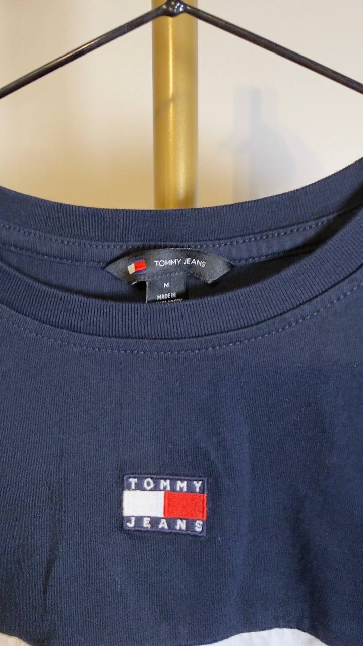 Tommy Hilfiger T-Shirt Navy/White M Pre-Owned Excellent $39.50