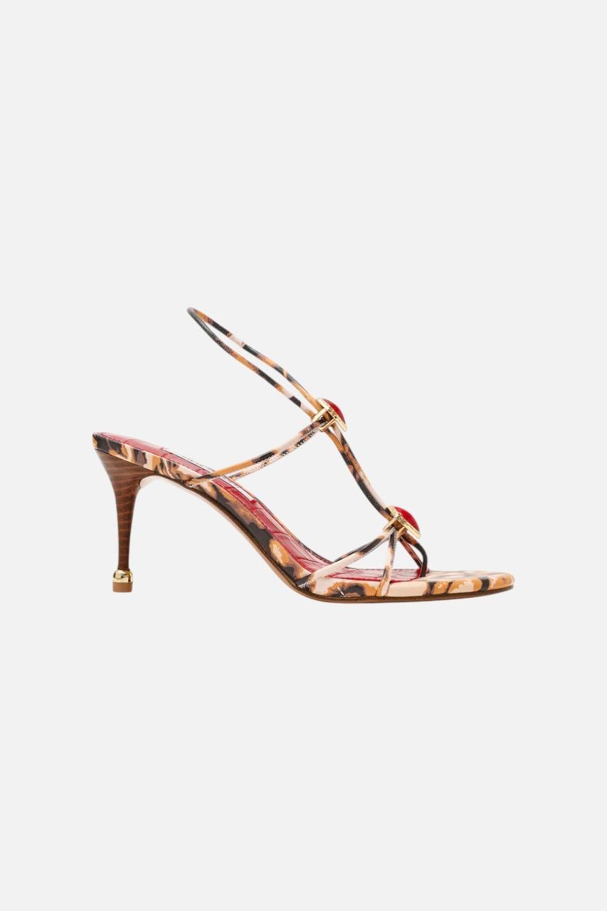 Steve  Madden   Heeled  Sandals  Red/Brown   8M  New  With Box  $130