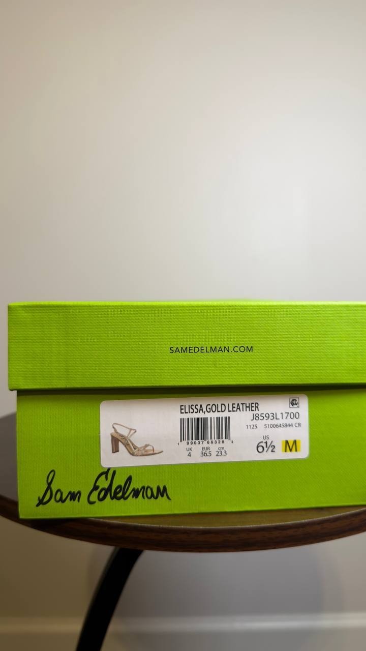 Sam Edelman Slingback Sandals Amber Gold 6.5 M Pre-Owned $140.00