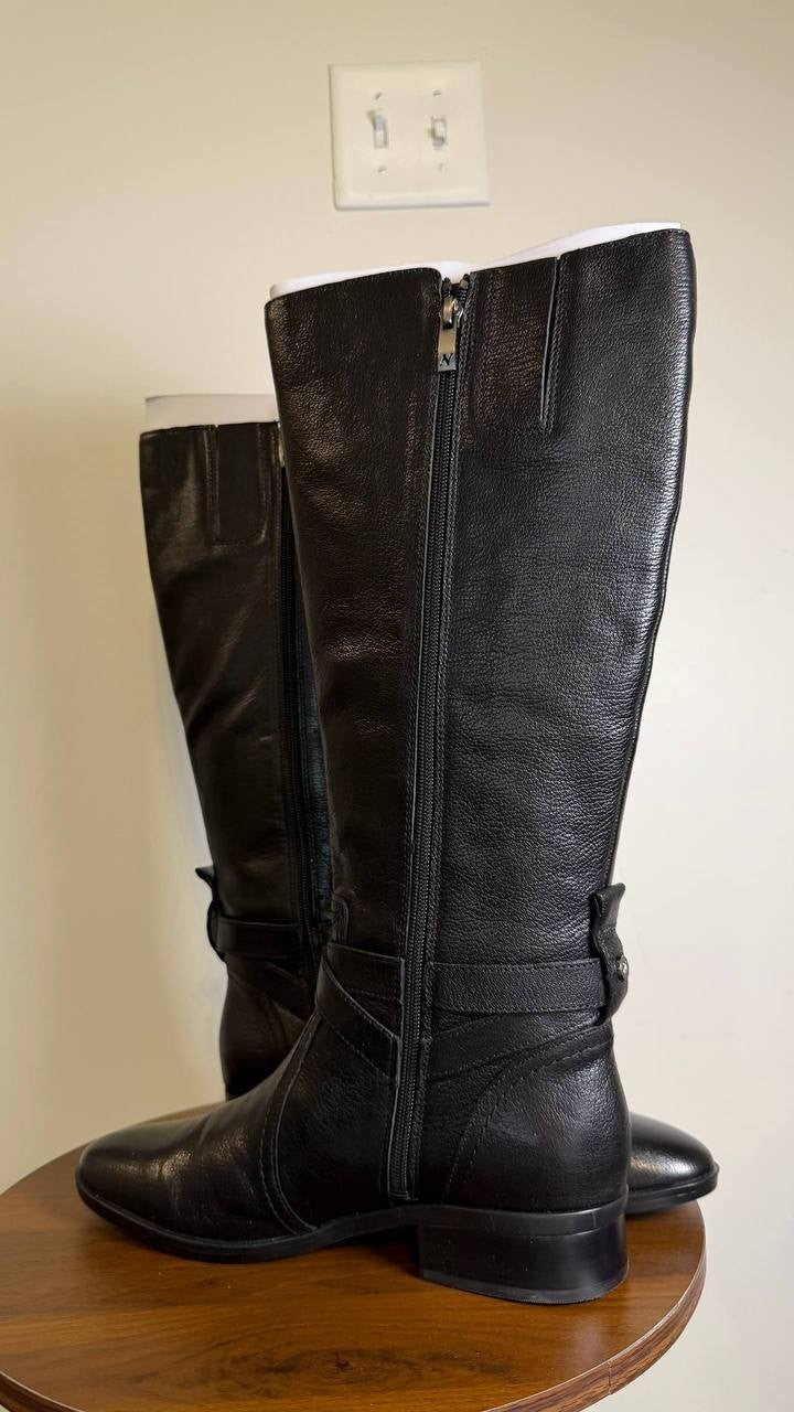 Naturalizer Black Leather Riding Boots 9M New in Box MSRP $290