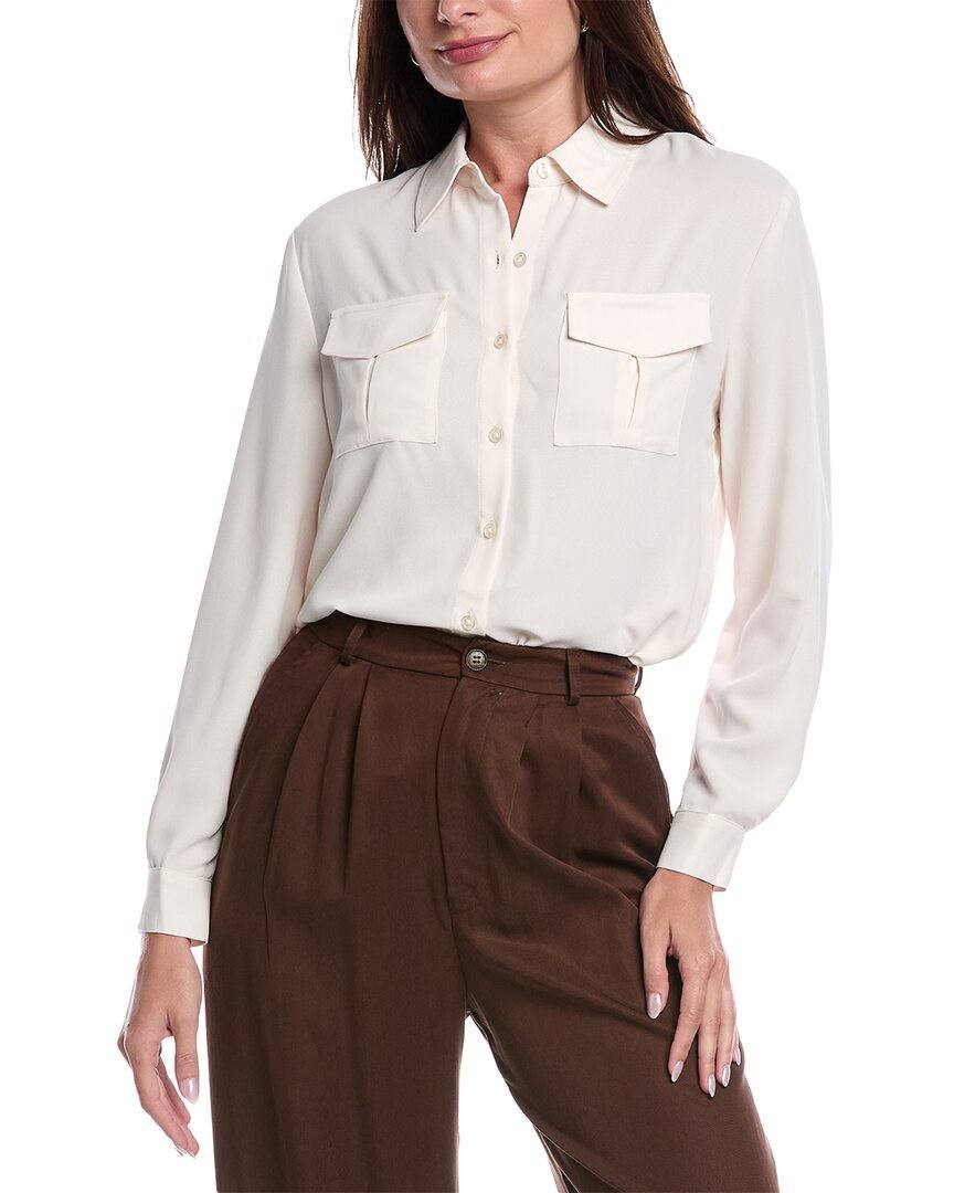 Jones New York Women’s Patch Pocket Utility Shirt WhiteSizeM NWOT damage-a stain