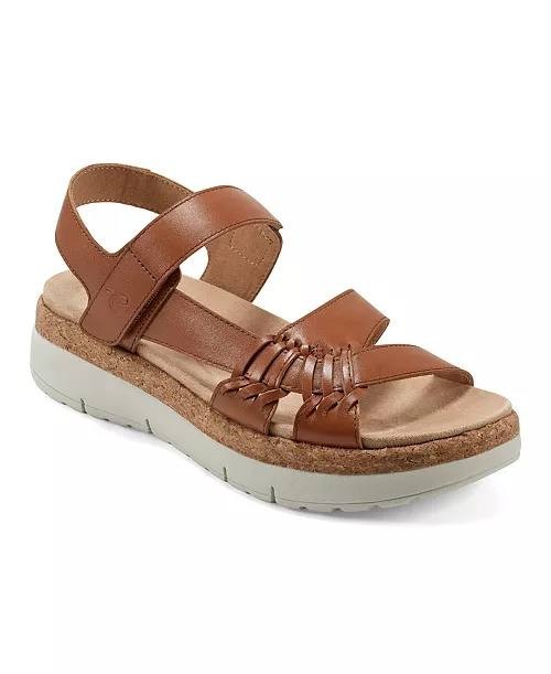 Easy  Spirit  Platform  Sandals  Cognac  9W  New  $85