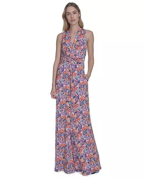 Vince Camuto Women’s Printed Halter‑Neck Jumpsuit Multicolor XL $138 NWT