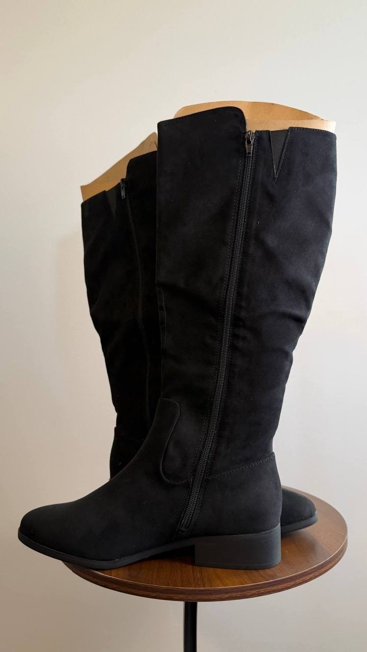 Style & Co Charmanee Tall Boots Black 9.5M Microfiber Man‑Made $79.90 NWOB