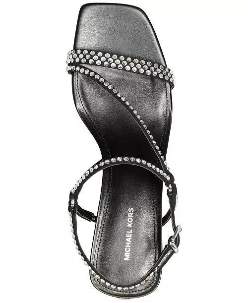 Michael  Michael  Kors  Square  Toe  Sandals  Black  9.5M  New  $135
