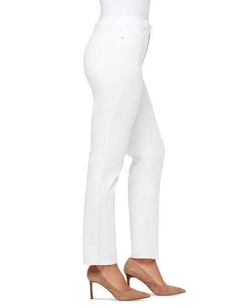 Gloria Vanderbilt Amanda Classic Straight Jeans Vintage White 12 NWT $52
