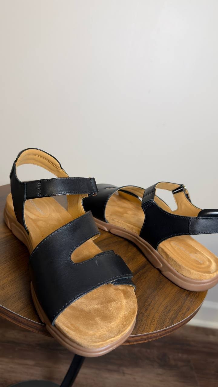 Easy Spirit Flat Sandals Black 9 M New $75.00