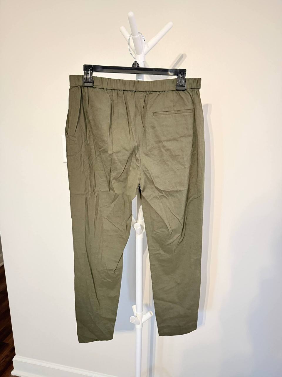 Theory Treeca Linen‑Blend Straight‑Leg Pants – Size 8 – NWT – $245