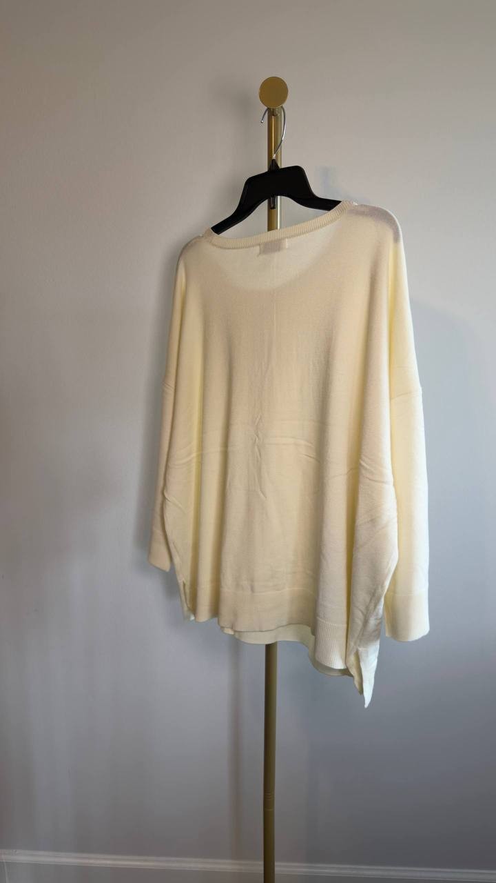 Melissa Paige Cable‑Knit Sweater Papyrus 3X NWT $51.50