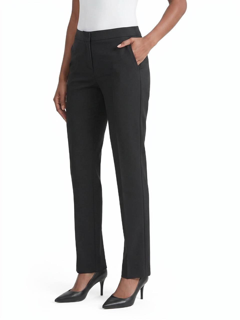 Kasper Lily Trouser Washable Bi-Stretch Black Size 8P NWT $79