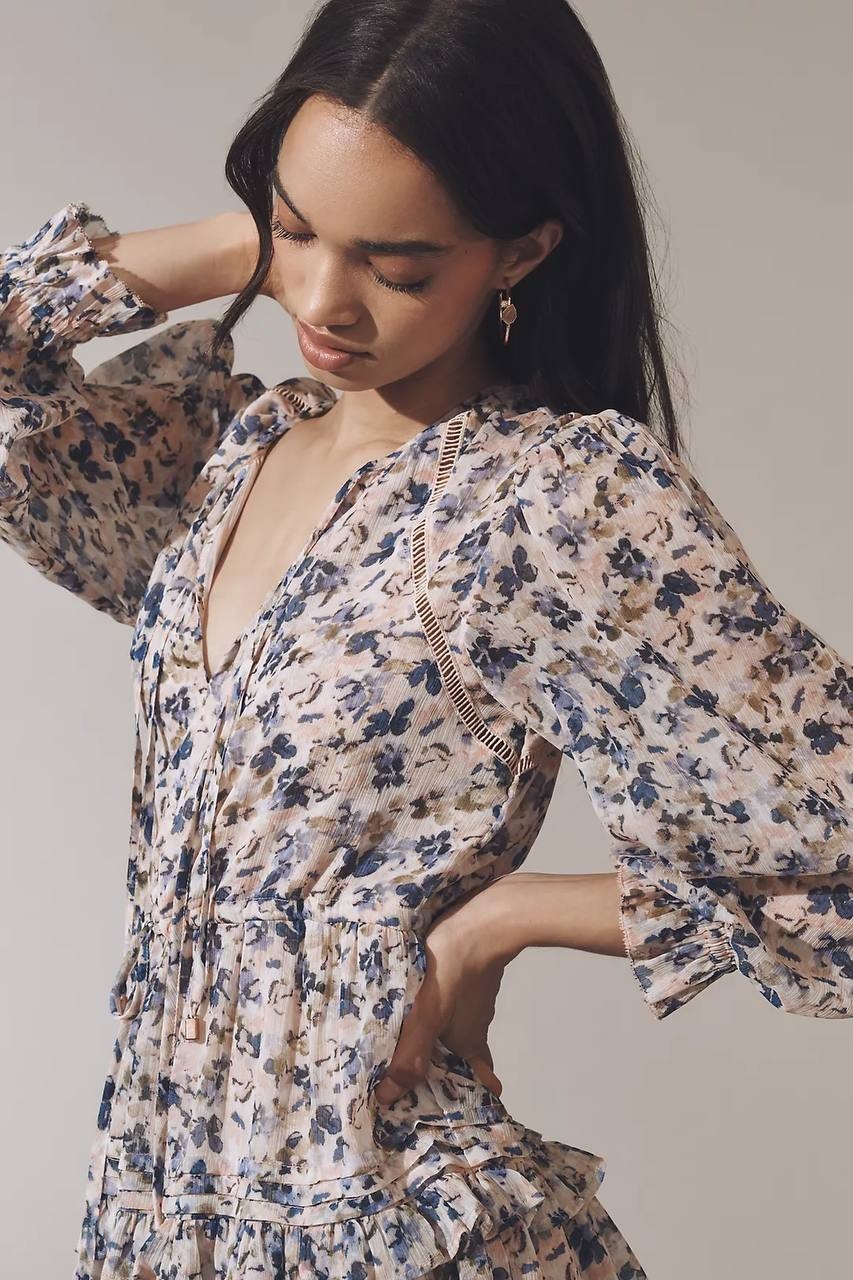 Sam Edelman Savana Tie Mini Dress Multicolor Size M NWT, Casual Party Dress