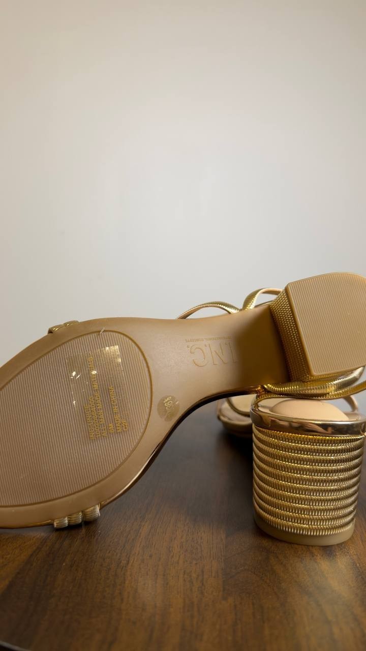 I.N.C.  International  Concepts   Dress  Sandals  Gold    6M  New  In  Box  $80