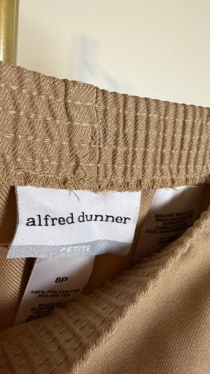 Alfred Dunner Women’s Classics Average Length Pant Tan 8P $39.50 NWT