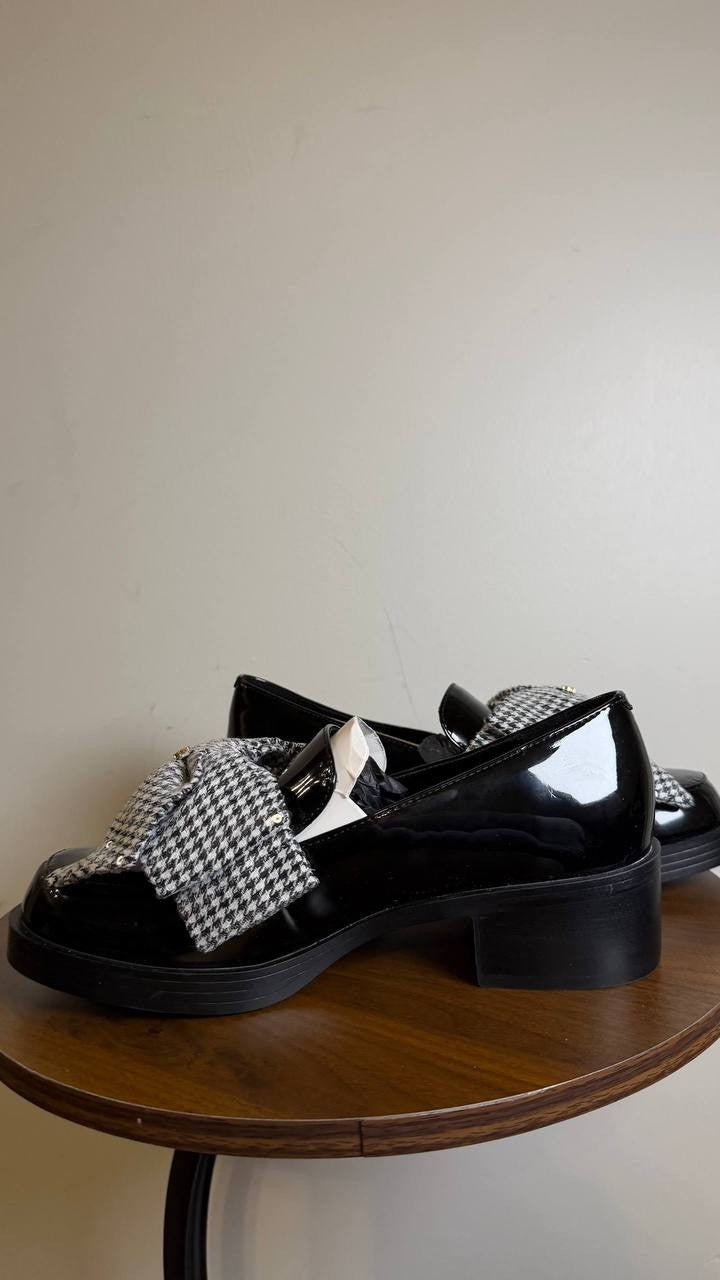 Karl Lagerfeld Slip-On Loafers Black/White Leather Size 11 New in Box $169