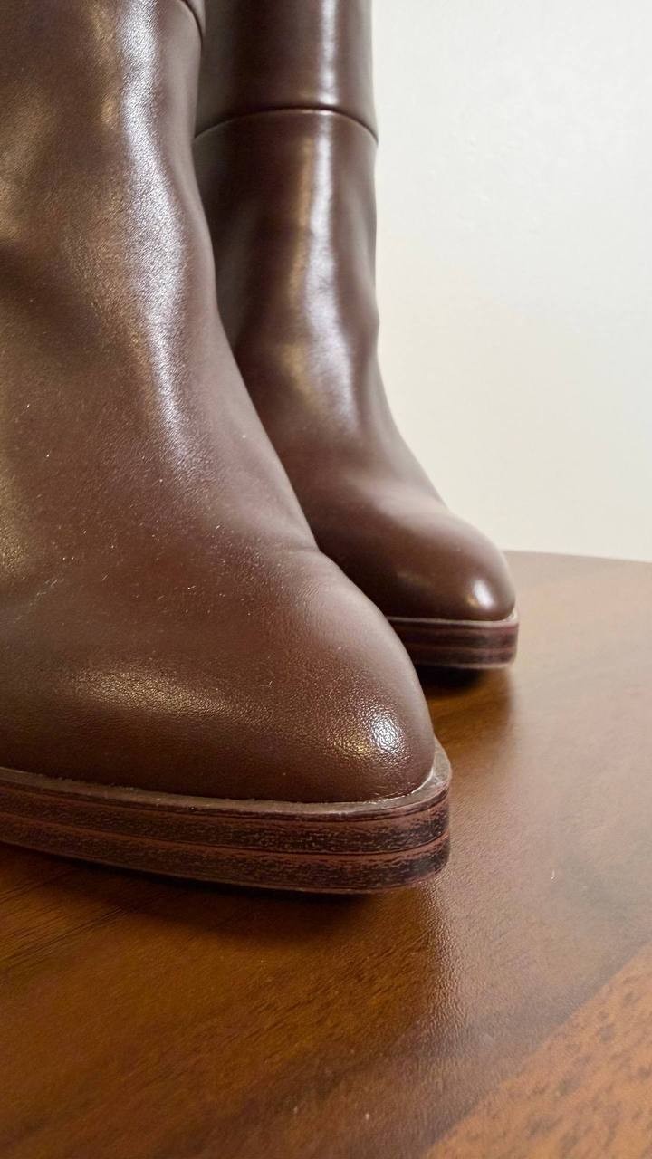 DV Dolce Vita Bardonny Boots 5.5 Brown Smooth Knee‑High NIB msrp$109