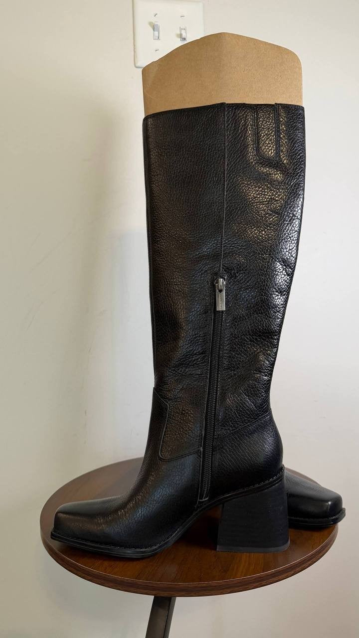 Vince Camuto Sangeti Knee‑High Leather Boots Black Women’s 6M NWB $239