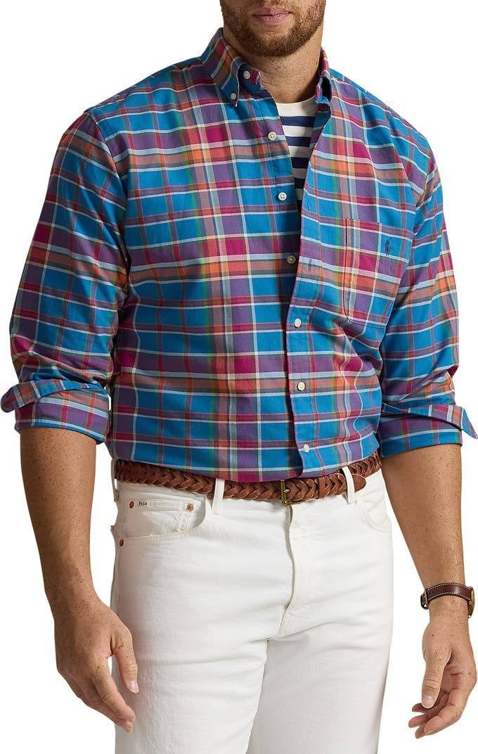 Polo Ralph Lauren Big & Tall Oxford Sport Shirt Blue 2XB NWT MSRP $138