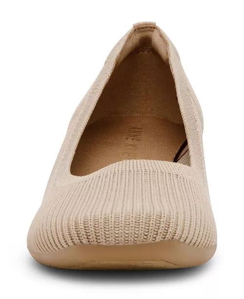 Anne  Klein  Wedge  Pumps  Tan  Knit  10M  New  $75
