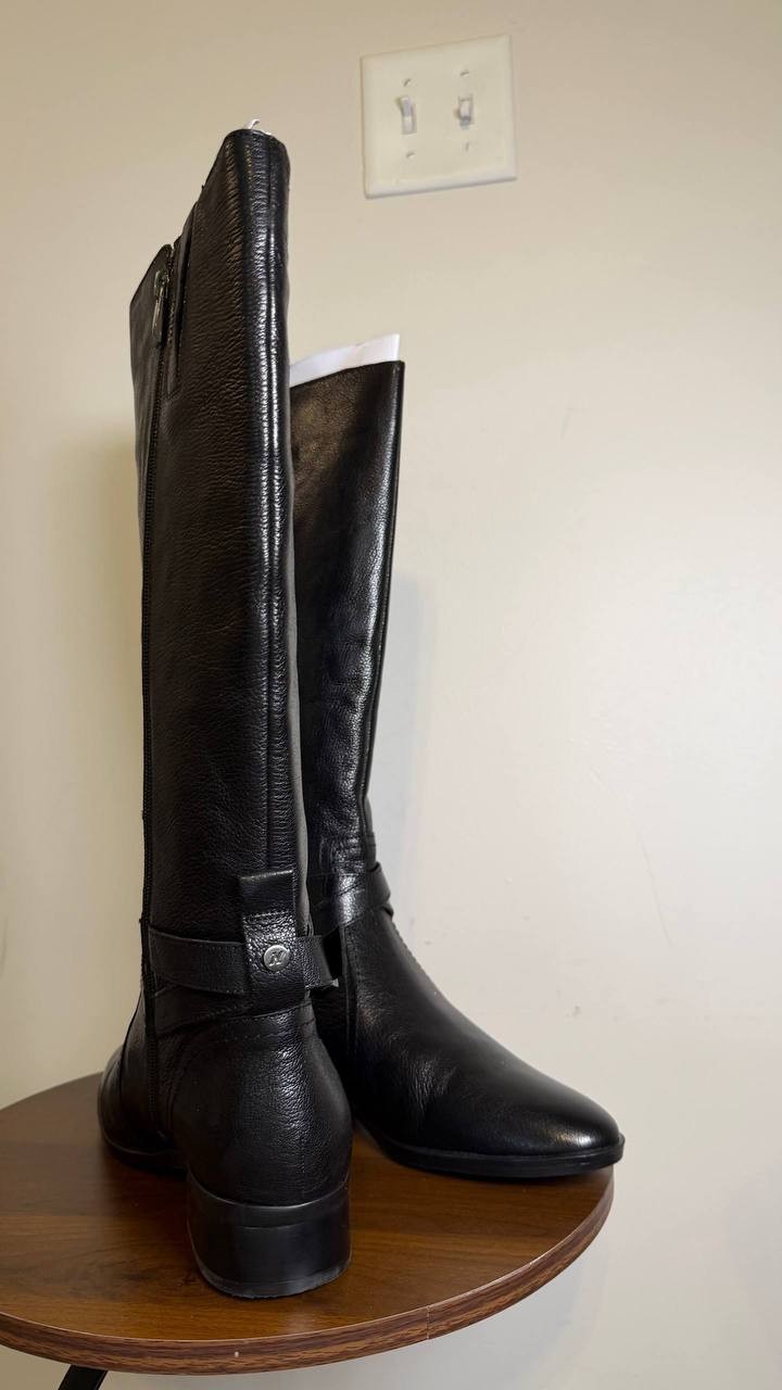 Naturalizer Black Leather Riding Boots 9M New in Box MSRP $290