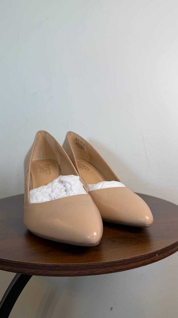 Franco Sarto Frankie Women’s Leather Wedge Pump Ballet 9M Leather $125 NWB