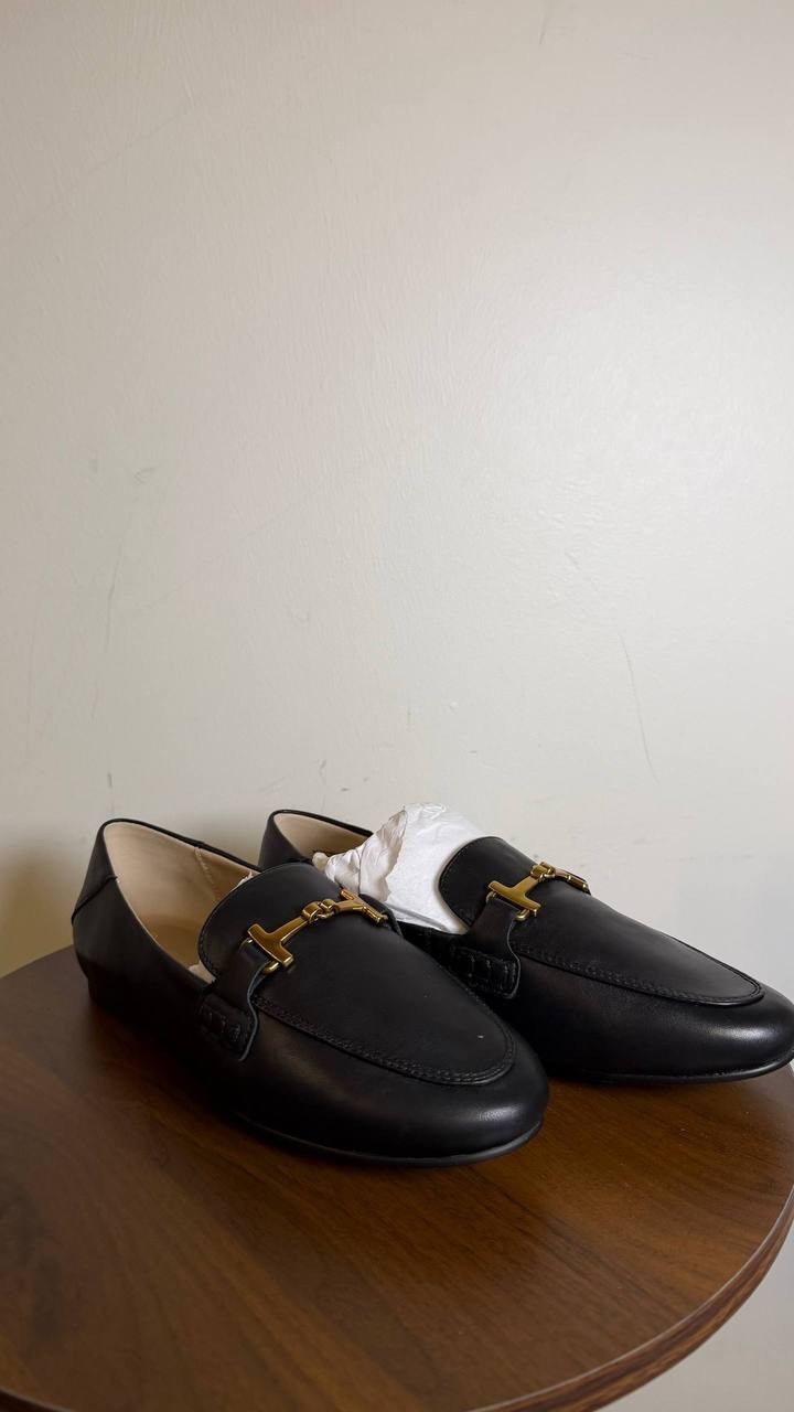 Giani Bernini Beckhamm Leather Tailored Loafers Black 7M NWB $89.90