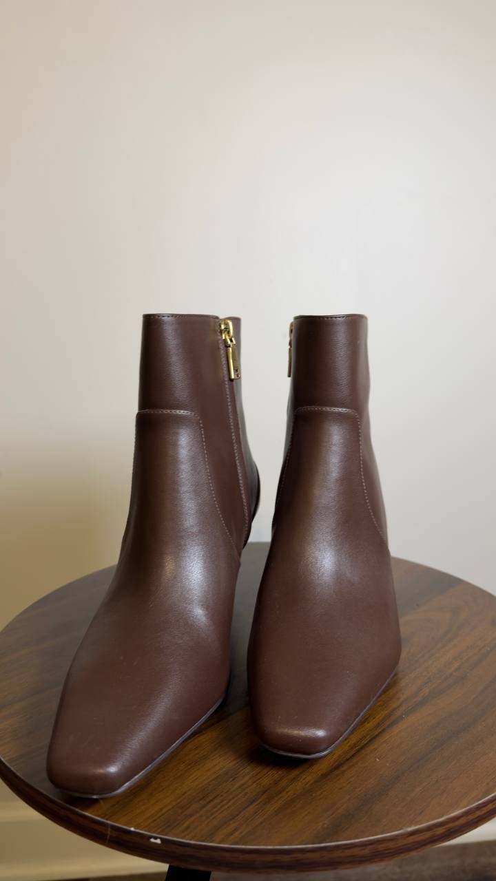 Coach Kitten Heel Booties Brown 8 B New $250.00