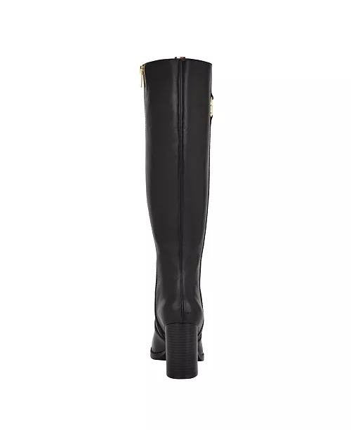 Tommy Hilfiger Ursy Women’s Knee High Dress Boots Black 8.5M Man‑Made $158.99NWB