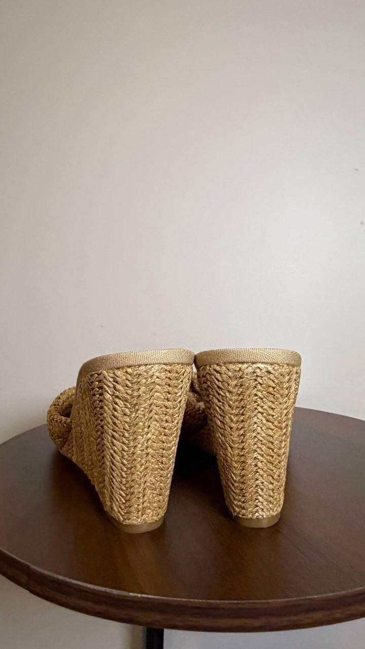 Nine West Raffia Wedge Sandals 10M – MSRP $95, New (No Box)