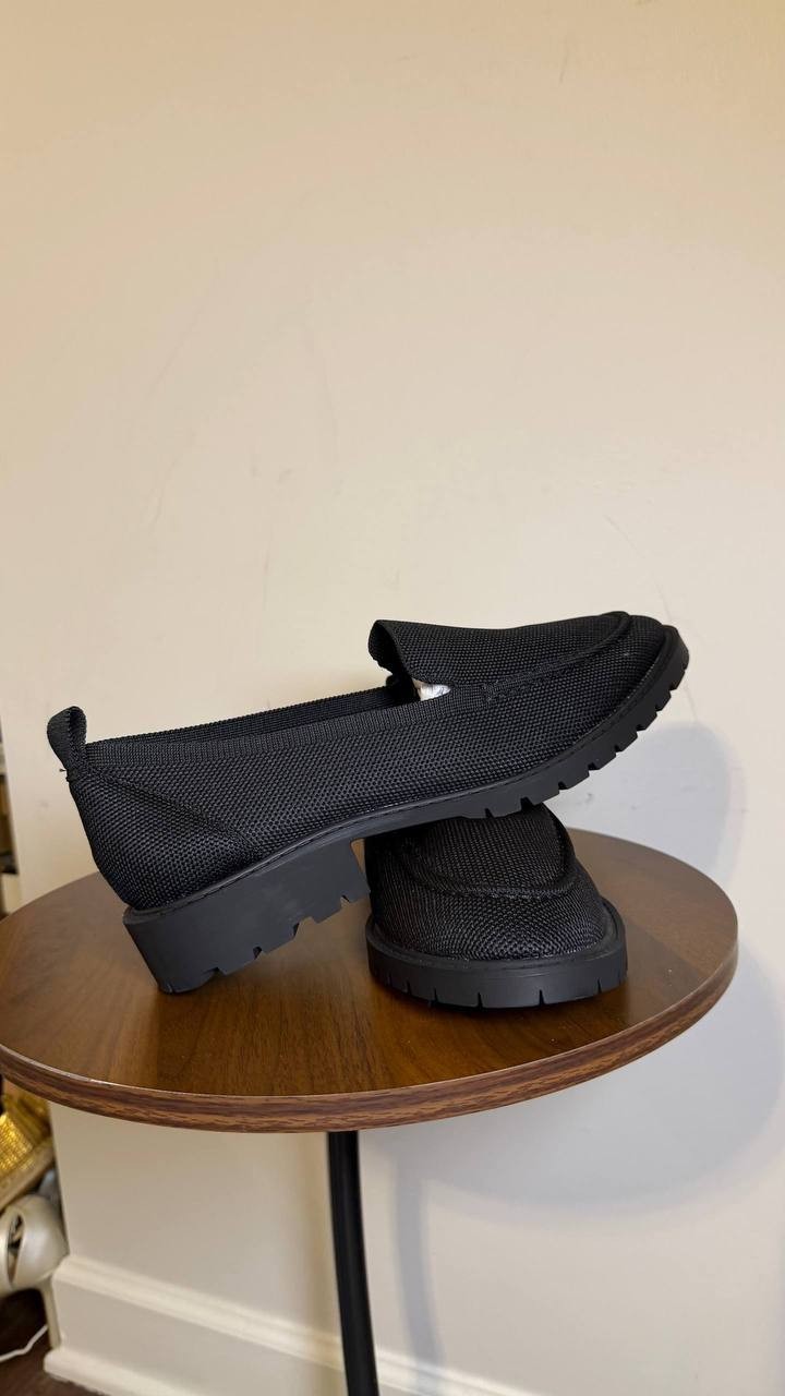 Tahari Black Knit Polyester Slip‑On Loafers 10M New in Box MSRP $70